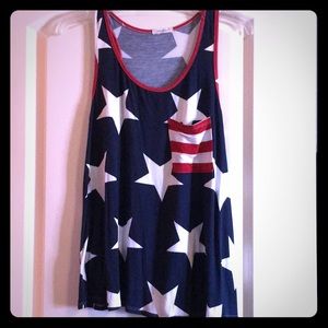 Stars and Stripes tank top.